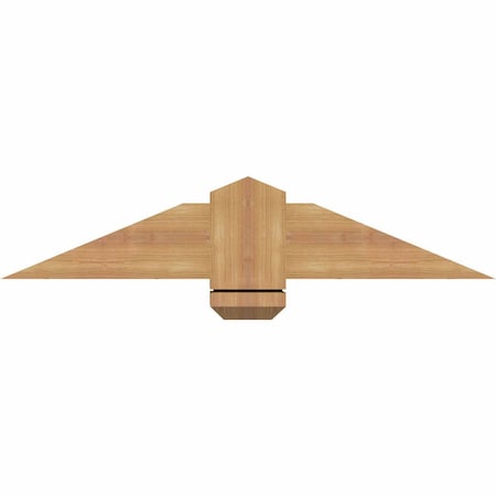 Ekena Millwork Eugene Smooth Timber Gable Bracket, Western Red Cedar, 36"W x 7"H x 3 1/2"D x 5 1/2"F, 5/12 Pitch GBW036X07X0406EUG00SWR